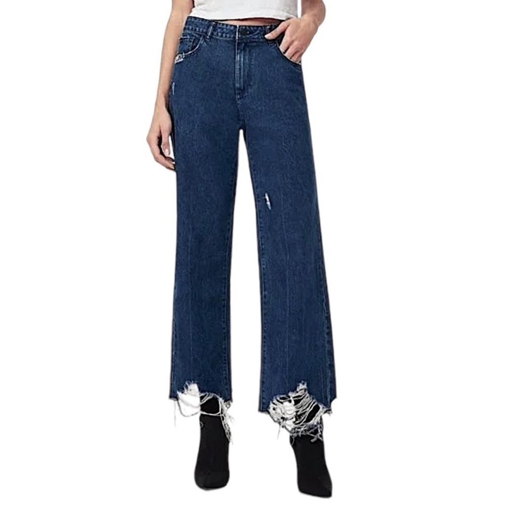 DL1961 Hepburn Blue Wide Leg High Rise Jeans. Size 29. RARE